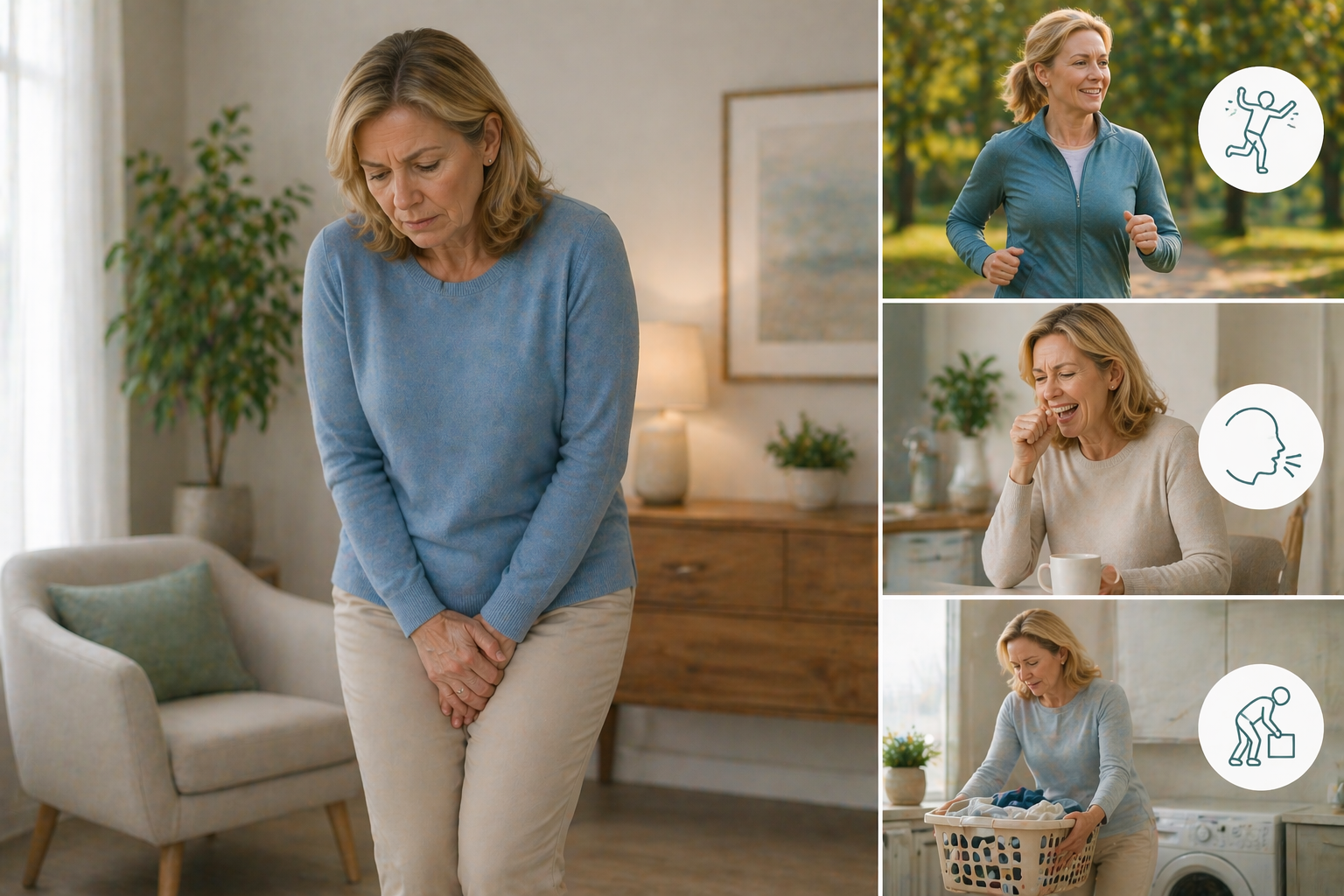 Illustration representing stress incontinence